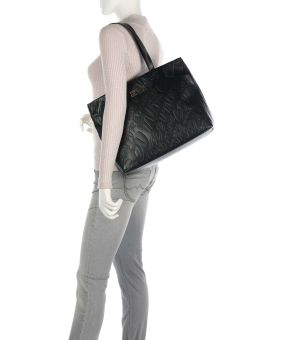 Range I Mala Shopper Feminina Preta | Versace Jeans Couture Bolsas de Senhora | Rolling Luggage