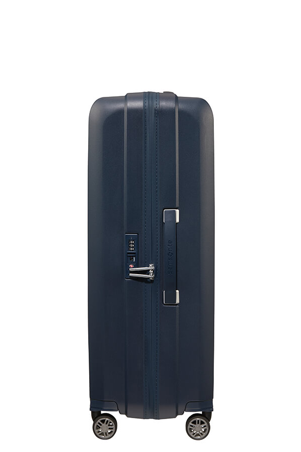 Fechadura TSA - Mala de Viagem Grande  75cm Exp. c/ 4 Rodas Azul Escuro - Hi-Fi | Samsonite