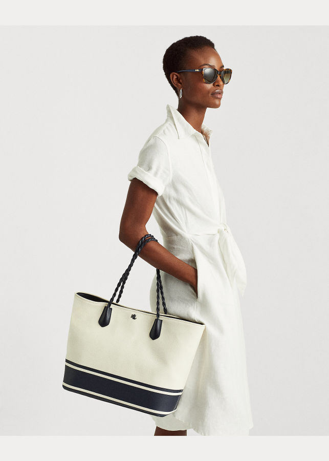 LG Twist Mala Shopper de Senhora Branca | Ralph Lauren | Rolling Luggage