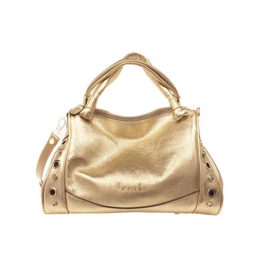Bolsa de Mão Feminina Margot Dourada | Braccialini | Rolling Luggage