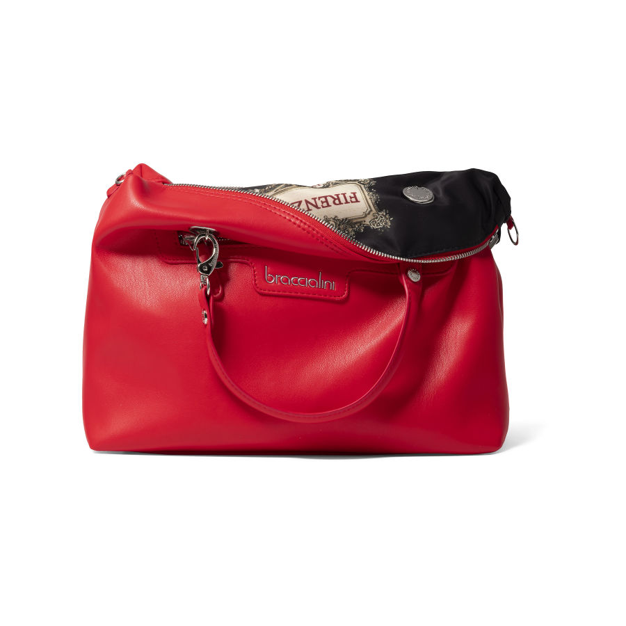 Bolsa de Mão Feminina Reversível Jennifer Vermelha | Braccialini | Rolling Luggage