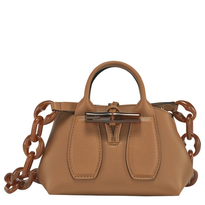 Bolsa de Mão XS Feminina Roseau Chaîne Castanha | Longchamp | Rolling Luggage