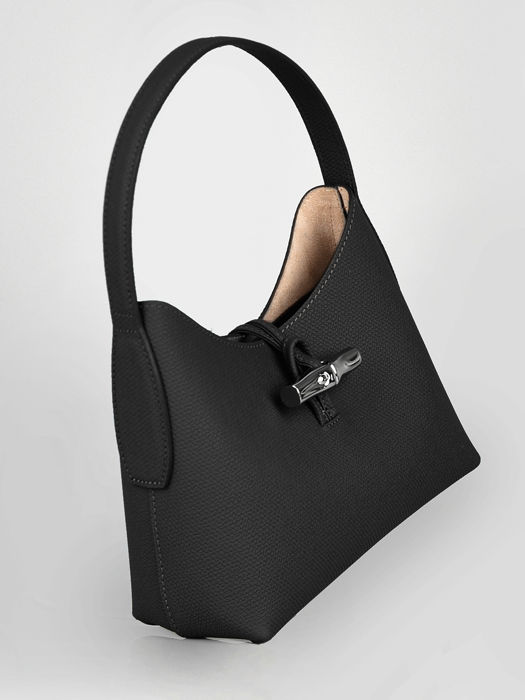 Bolsa de Ombro Baguette de Senhora em Pele Preta | Longchamp | Rolling Luggage