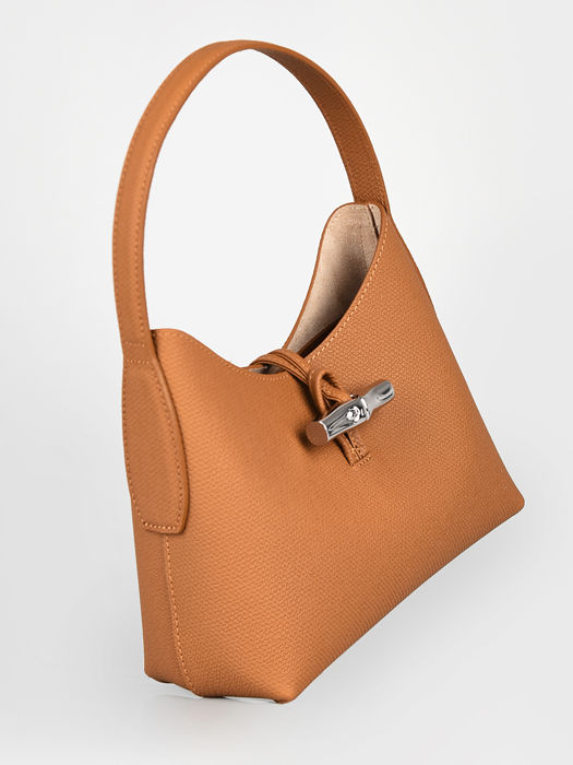 Bolsa de Ombro Baguette de Senhora em Pele Camel | Longchamp | Rolling Luggage
