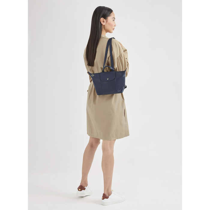 Mochila de Senhora em Pele Azul Marinho | Le Pliage | Longchamp | Rolling Luggage