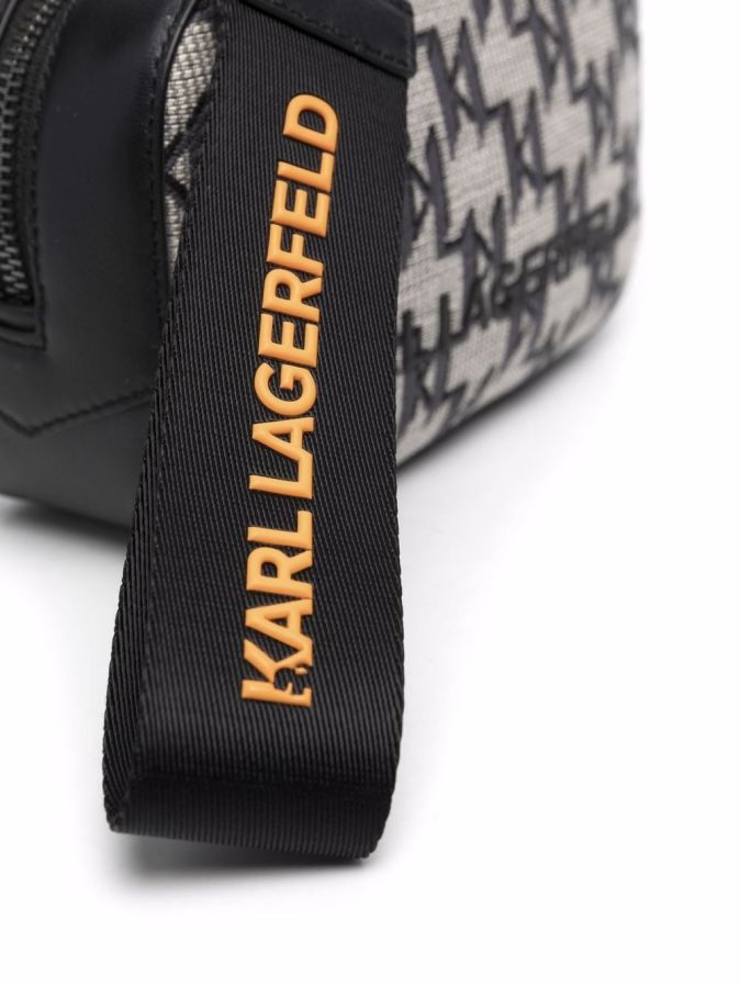 Mochila de Senhora Cinzenta Monograma | Karl Lagarfeld | Rolling Luggage
