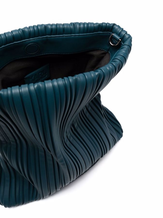 Bolsa de Ombro de Senhora em Pele Verde Azulado | Karl Lagarfeld | Rolling Luggage