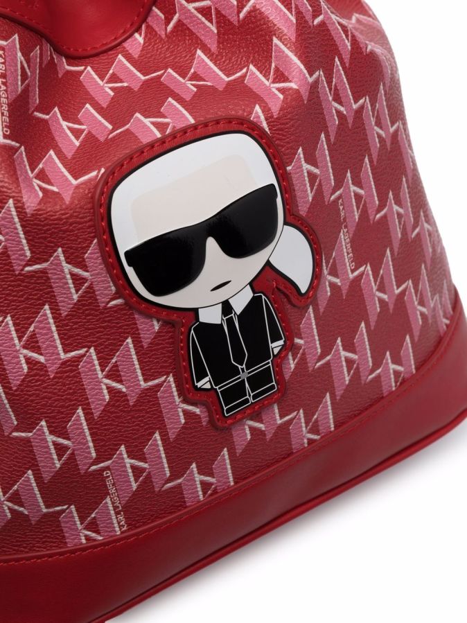 Bolsa de Ombro Bucket de Senhora Vermelho Monograma | Karl Lagarfeld | Rolling Luggage