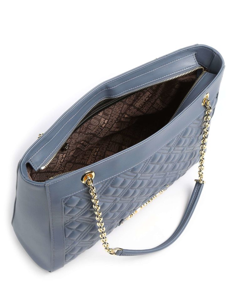 Bolsa Shopper Feminina Azul Ganga | Love Moschino Bolsas de Senhora | Rolling Luggage