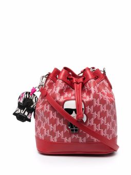 Bolsa de Ombro Bucket de Senhora Vermelho Monograma | Karl Lagarfeld | Rolling Luggage