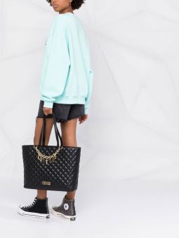 Range C Mala Shopper Feminina Preta | Versace Jeans Couture Bolsas de Senhora | Rolling Luggage