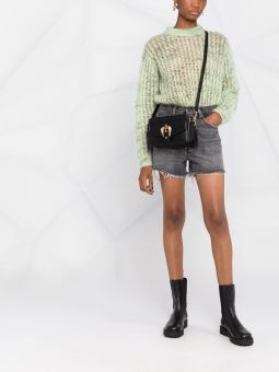 Range F Bolsa Tiracolo Feminina Preta  | Versace Jeans Couture Bolsas de Senhora | Rolling Luggage